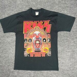 Rare Vintage 90s KISS Psycho Circus 1998 1999 World Tour Shirt Jerzees Men's L